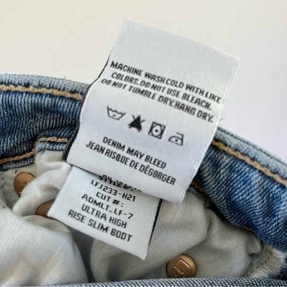 NWT Lovers + Friends Greyson Ultra High Rise Slim Boot Jeans Skyline Blue 24 - Picture 12 of 13